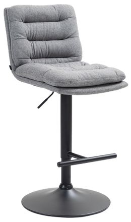 Clp Taburete De Bar Damar En Tela Gris Negro