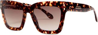 Isabel Marant Zonnebril met cat-eye montuur - Bruin