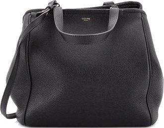 Celine Folded Cabas Leather Small tote bag - Zwart
