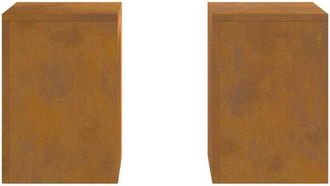 vidaXL Vidaxl - Soportes Para Plantas 2 Pcs Oxidado 24 X 24 X 35 Cm