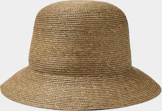 Simons Womens Taupe natural-straw Cloche Hat