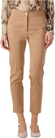 Access Fashion Wijde Gouden Broek - Dames - Vrijetijds broeken - Bruin - L - Polyester - Broeken