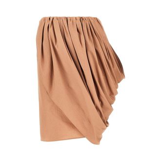 Chlo&eacute; Draped poplin skirt Woman 36
