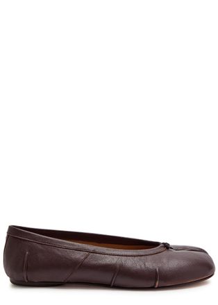 Maison Margiela Tabi Leather Ballet Flats - Brown - 38.5 (IT38.5 / UK5.5)