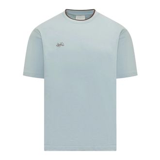 Dr&ocirc;le de Monsieur T-Shirts, male, Blue, Size: XS Trim-detail T-Shirt