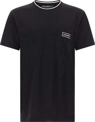 Dolce & Gabbana Black Cotton Mens T-Shirt