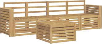 vidaXL Conjunto De Sof&aacute;s De Exterior 5 Uds. Blanco Vidaxl