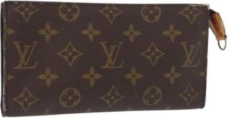 Louis Vuitton Pre-owned Clutches, female, Brown, Size: ONE SIZE Pre-owned Canvas Pouch