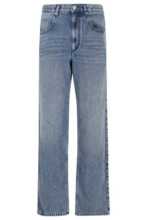 Isabel Marant Blue Jenny GZ Five-Pocket Straight Lyocell-Blend Jeans