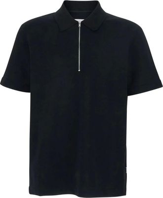 Jil Sander Polo Shirts, male, Black, Size: L Cotton Piqu&eacute; Polo Shirt