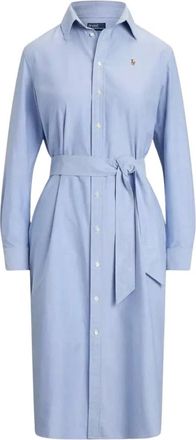 Ralph Lauren Dames, Jurken, Blauw, Maat: 2XS Katoen