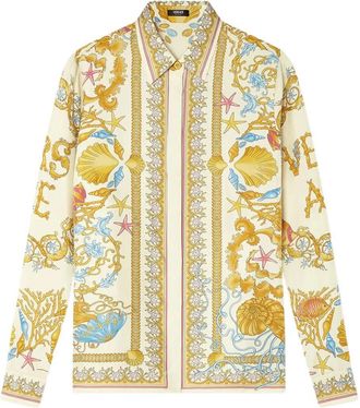 Versace Camicia In Seta Underwater Barocco-Donna