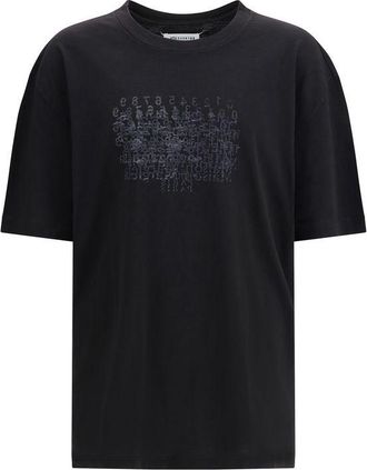 Maison Margiela Black Cotton Mens T-Shirt