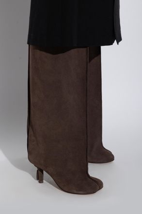 Maison Margiela Suede Heeled Boots, Womens, Brown