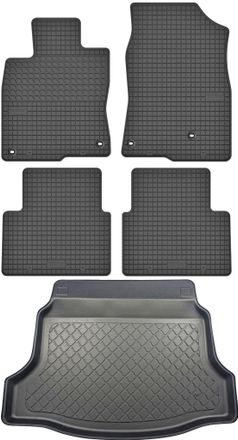 OEM Juego De Alfombrillas De Goma Para Coche Y Alfombrilla Para Maletero Para Honda Civic X Hatchback Desde Marzo De 2017