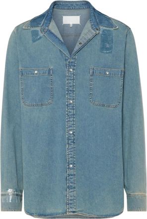 Maison Margiela Light Blue Solid Shirts