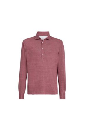Brunello Cucinelli Jersey polo shirt in Coral at Nordstrom, Size Xxx-Large Eu