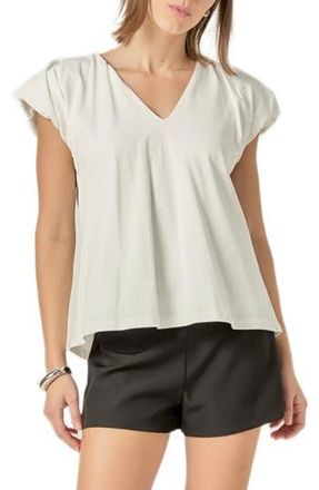 English Factory Puff Sleeve Top in White at Nordstrom Rack, Size Medium