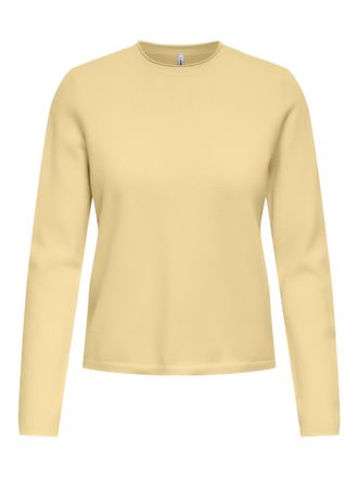 Only Strickpullover ONLY ONLLOYAL LS ONECK KNT NOOS, Damen, Gr. XL, sunlight detail:melange, Strick, Obermaterial: 80% Polyester, 20% Nylon, meliert, norma