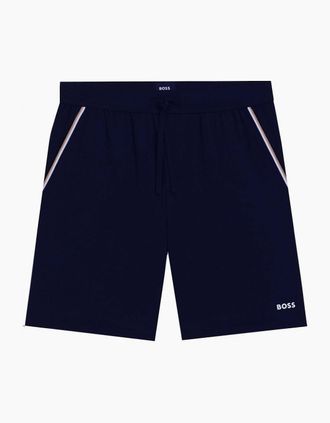 HUGO BOSS Mens Hugo Boss Mens Navy Signature Stripe Shorts - Black - Size: 35/34/32