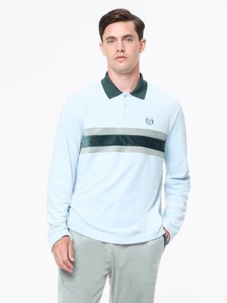 Sergio Tacchini Banda Velour Polo in Baby Blue at Nordstrom, Size Xxx-Large