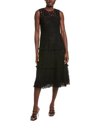 Anne Klein Tiered Lace Midi Dress