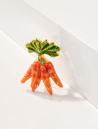 Talbots Carrot Bundle Brooch - Dark Orange / Gold - 001 Talbots