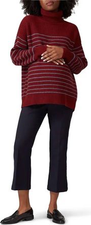 Hatch Ellis Long Sleeve Sweater In Red