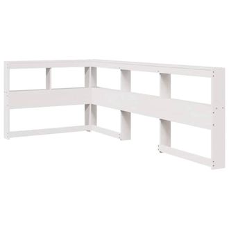 Berkfield Home Bookcase Headboard L-Shaped White 75 cm Solid Wood Pine