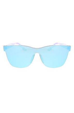Roxy 146mm Rimless Shield Sunglasses in Ice Blue Mirror at Nordstrom Rack