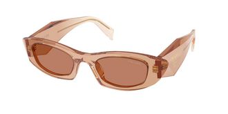 Prada PR B16S 28E90Q Womens Sunglasses Brown Size 50