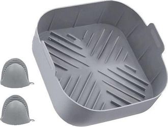 OEM Molde Para Freidora De Aire, Silicona, 20 Cm, Gris