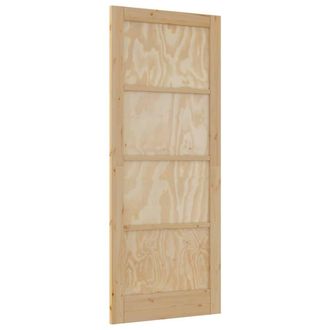 Berkfield Home Interior Door ORKDAL86x211x4 cm Solid Wood Pine in Beige | Size: 86 x 211 x 4 cm