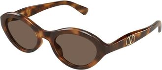 Valentino Sunglasses, unisex, Brown, Size: 52 MM Cat-Eye Acetate Eyewear