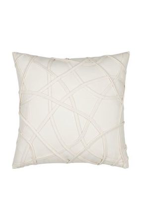 Elaine Smith Illusion Handmade dimensional applique Indoor & Outdoor Woven Accent Pillow in Ivory at Nordstrom, Size 20X20