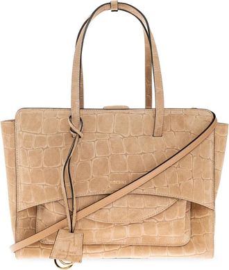 Hidesins Flap Large Bag - Dames - Shoppers - Beige - ONE Size - Leer - Tassen