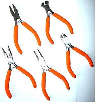 Trade Shop Trade Shop - Set 5 Pcs. Mini Alicates De Corte Para Electr&oacute;nica Mm120 Precisi&oacute;n Modelismo