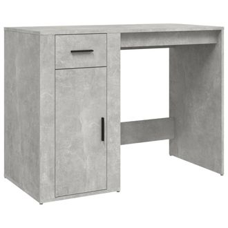 vidaXL Vidaxl - Escritorio De Madera Contrachapada Gris Hormig&oacute;n 100x49x75 Cm