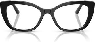 Dolce & Gabbana 54mm Cat Eye Optical Glasses in Black at Nordstrom
