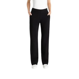 M.A.C Slim-fit Trousers, female, Black, 3XL, Wide Leg Elastic Waist Trousers