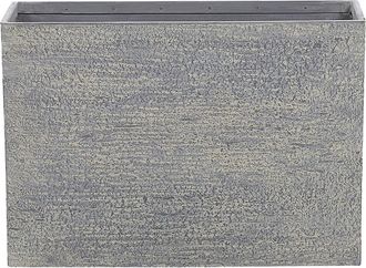 Beliani Beliani - Maceta De Piedra Gris 50 X 70 X 29 Cm Rectangular Para Interior Y Exterior Edessa