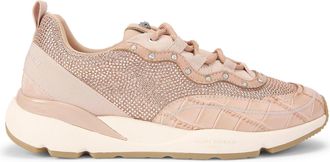 Kurt Geiger Womens Suede Sporty Runner Sneakers - Blush - Size UK 8