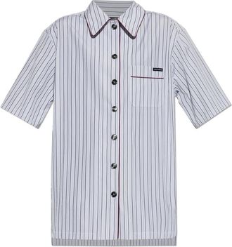 Dolce & Gabbana Gestreept Poplin Overhemd - Dames - Overhemden - Grijs - XS - Katoen - Overhemden
