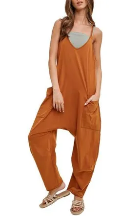 Wishlist Oversize Knit Jumpsuit in Bronze at Nordstrom Rack, Size Medium