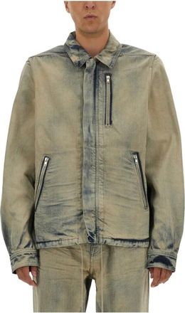 Rick Owens Concealed Zipfront Denim Jacket - Heren - Spijkerjassen - Veelkleurig - XL - Denim - Jassen
