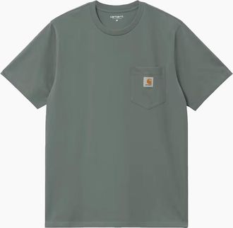 Carhartt Work in Progress Mens Carhartt WIP Pocket T-Shirt Velvet Green - Size: 44