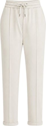 Brunello Cucinelli LIGHTWEIGHT STRETCH COTTON FLEECE TRACK PANTS WITH EMBELLISHMENT - Brunello Cucinelli - Woman