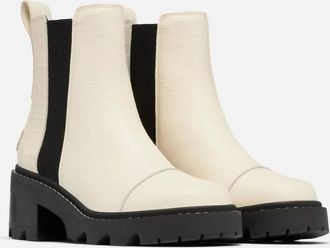 Sorel Womens Joan Now Chelsea Boots In Chalk/black