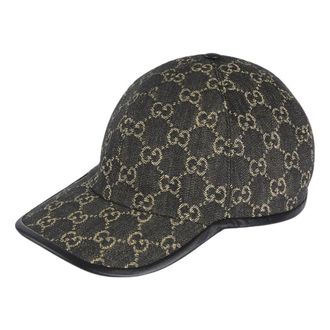 Gucci GG Denim Baseball Hat Black Grey 656206-3HAF8-1060