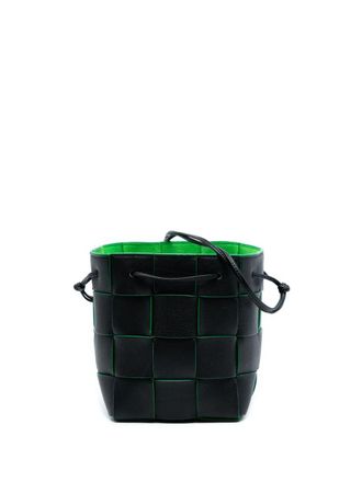 Bottega Veneta 2012-2025 Small Nappa Maxi Intrecciato Cassette bucket bag - Nero